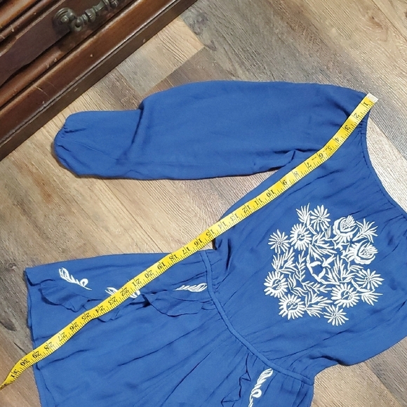 Lovers + Friends Blue and White Embroidered Carmella Romper - Picture 11 of 12